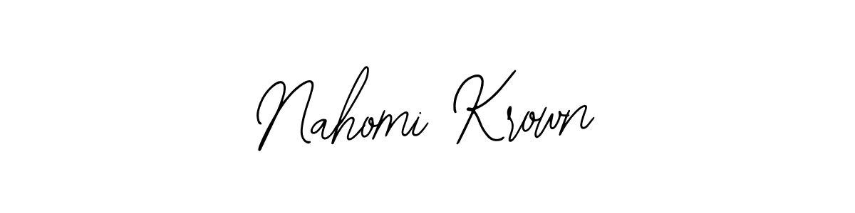Design your own signature with our free online signature maker. With this signature software, you can create a handwritten (Bearetta-2O07w) signature for name Nahomi Krown. Nahomi Krown signature style 12 images and pictures png