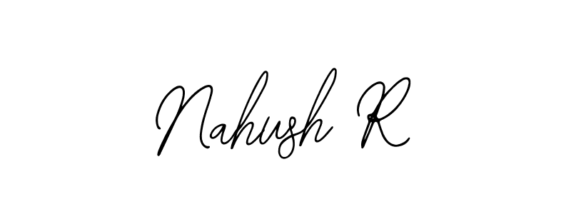 Design your own signature with our free online signature maker. With this signature software, you can create a handwritten (Bearetta-2O07w) signature for name Nahush R. Nahush R signature style 12 images and pictures png