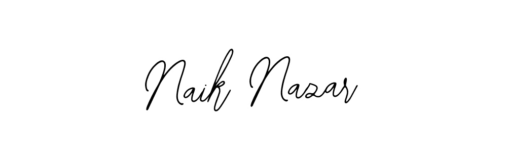 How to make Naik Nazar name signature. Use Bearetta-2O07w style for creating short signs online. This is the latest handwritten sign. Naik Nazar signature style 12 images and pictures png