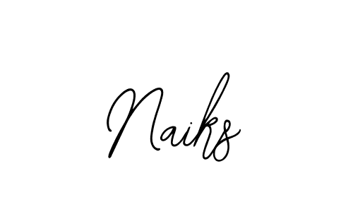 Naiks stylish signature style. Best Handwritten Sign (Bearetta-2O07w) for my name. Handwritten Signature Collection Ideas for my name Naiks. Naiks signature style 12 images and pictures png