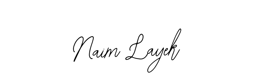 Design your own signature with our free online signature maker. With this signature software, you can create a handwritten (Bearetta-2O07w) signature for name Naim Layek. Naim Layek signature style 12 images and pictures png