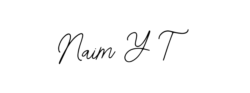 The best way (Bearetta-2O07w) to make a short signature is to pick only two or three words in your name. The name Naim Y T include a total of six letters. For converting this name. Naim Y T signature style 12 images and pictures png