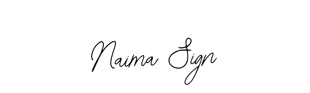 How to make Naima Sign name signature. Use Bearetta-2O07w style for creating short signs online. This is the latest handwritten sign. Naima Sign signature style 12 images and pictures png