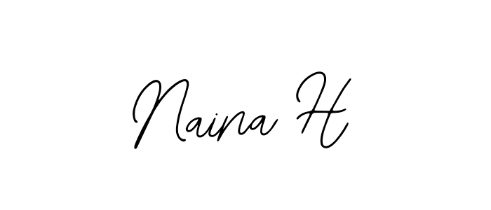 You should practise on your own different ways (Bearetta-2O07w) to write your name (Naina H) in signature. don't let someone else do it for you. Naina H signature style 12 images and pictures png