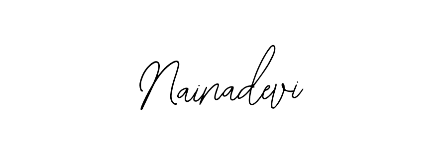 Use a signature maker to create a handwritten signature online. With this signature software, you can design (Bearetta-2O07w) your own signature for name Nainadevi. Nainadevi signature style 12 images and pictures png