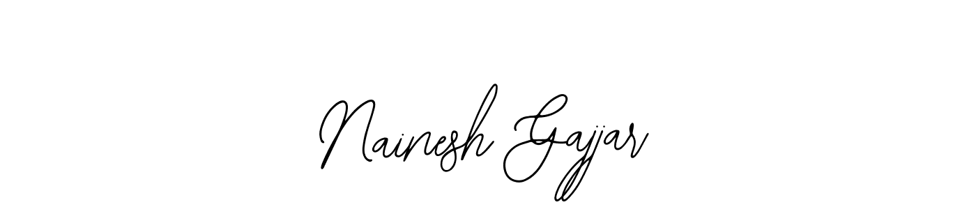 How to make Nainesh Gajjar signature? Bearetta-2O07w is a professional autograph style. Create handwritten signature for Nainesh Gajjar name. Nainesh Gajjar signature style 12 images and pictures png