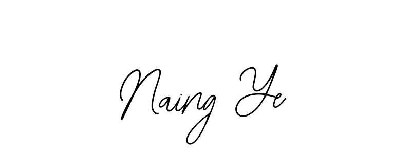 Use a signature maker to create a handwritten signature online. With this signature software, you can design (Bearetta-2O07w) your own signature for name Naing Ye. Naing Ye signature style 12 images and pictures png