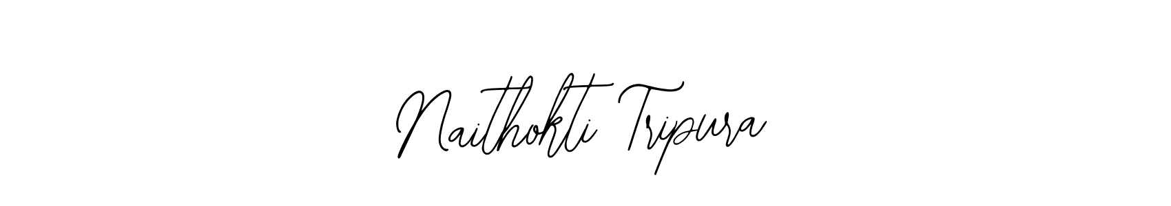 Use a signature maker to create a handwritten signature online. With this signature software, you can design (Bearetta-2O07w) your own signature for name Naithokti Tripura. Naithokti Tripura signature style 12 images and pictures png