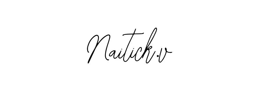 Bearetta-2O07w is a professional signature style that is perfect for those who want to add a touch of class to their signature. It is also a great choice for those who want to make their signature more unique. Get Naitick.v name to fancy signature for free. Naitick.v signature style 12 images and pictures png