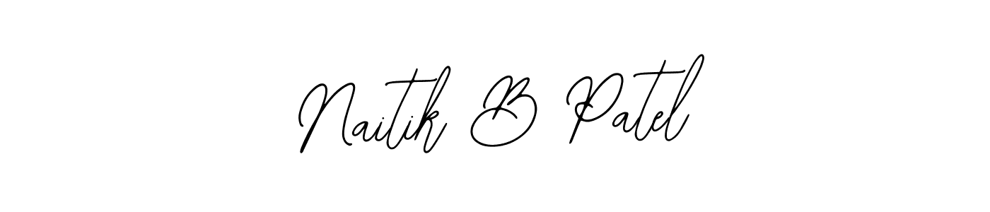 The best way (Bearetta-2O07w) to make a short signature is to pick only two or three words in your name. The name Naitik B Patel include a total of six letters. For converting this name. Naitik B Patel signature style 12 images and pictures png