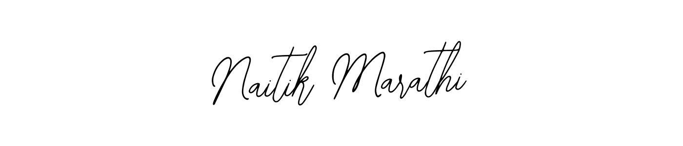 The best way (Bearetta-2O07w) to make a short signature is to pick only two or three words in your name. The name Naitik Marathi include a total of six letters. For converting this name. Naitik Marathi signature style 12 images and pictures png