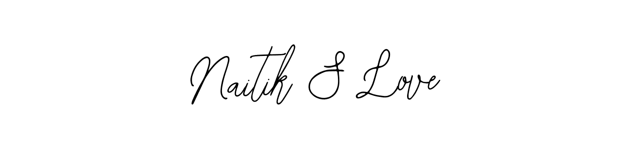 Use a signature maker to create a handwritten signature online. With this signature software, you can design (Bearetta-2O07w) your own signature for name Naitik S Love. Naitik S Love signature style 12 images and pictures png
