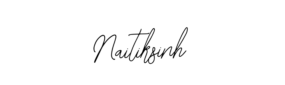 How to make Naitiksinh name signature. Use Bearetta-2O07w style for creating short signs online. This is the latest handwritten sign. Naitiksinh signature style 12 images and pictures png