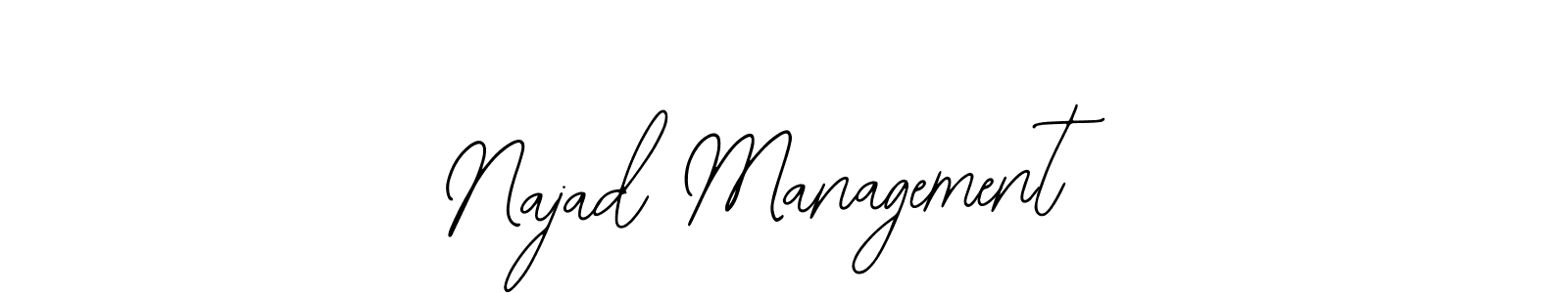 if you are searching for the best signature style for your name Najad Management. so please give up your signature search. here we have designed multiple signature styles  using Bearetta-2O07w. Najad Management signature style 12 images and pictures png