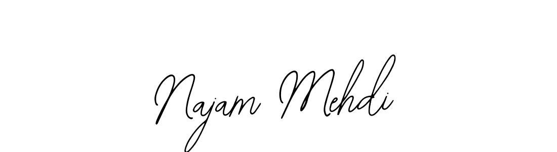 It looks lik you need a new signature style for name Najam Mehdi. Design unique handwritten (Bearetta-2O07w) signature with our free signature maker in just a few clicks. Najam Mehdi signature style 12 images and pictures png