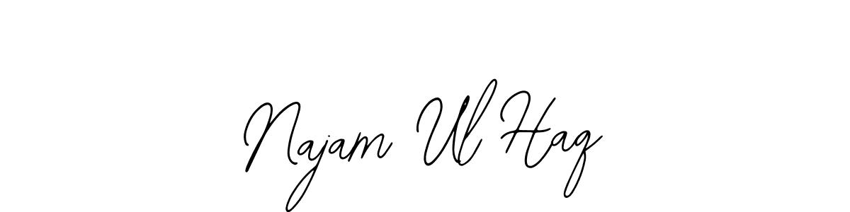 Also You can easily find your signature by using the search form. We will create Najam Ul Haq name handwritten signature images for you free of cost using Bearetta-2O07w sign style. Najam Ul Haq signature style 12 images and pictures png