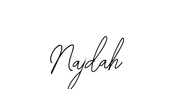 Use a signature maker to create a handwritten signature online. With this signature software, you can design (Bearetta-2O07w) your own signature for name Najdah. Najdah signature style 12 images and pictures png