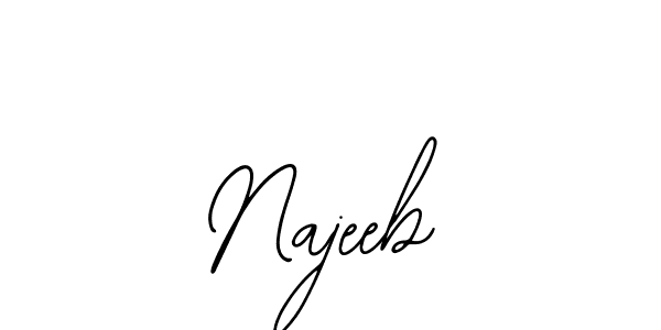 Also You can easily find your signature by using the search form. We will create Najeeb name handwritten signature images for you free of cost using Bearetta-2O07w sign style. Najeeb signature style 12 images and pictures png