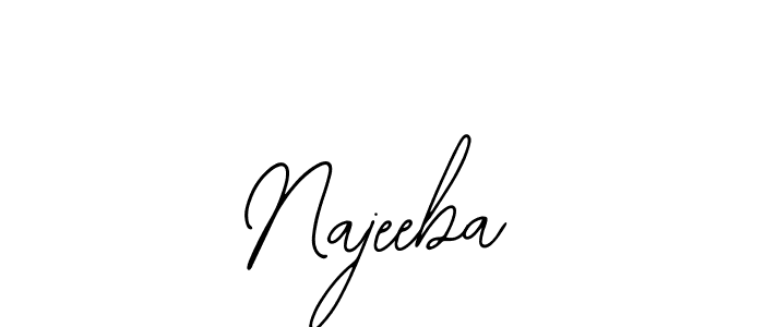 Design your own signature with our free online signature maker. With this signature software, you can create a handwritten (Bearetta-2O07w) signature for name Najeeba. Najeeba signature style 12 images and pictures png