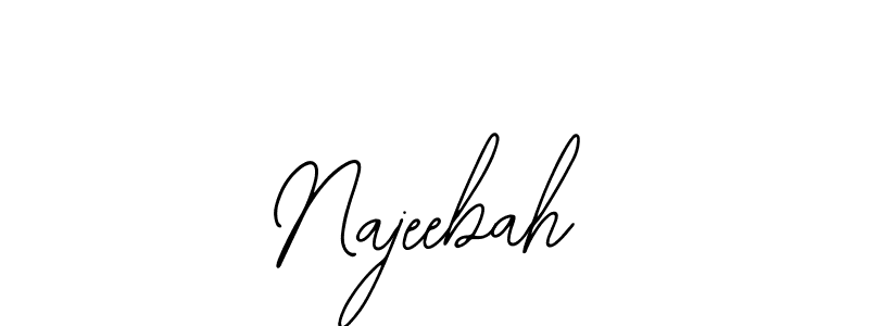 Use a signature maker to create a handwritten signature online. With this signature software, you can design (Bearetta-2O07w) your own signature for name Najeebah. Najeebah signature style 12 images and pictures png