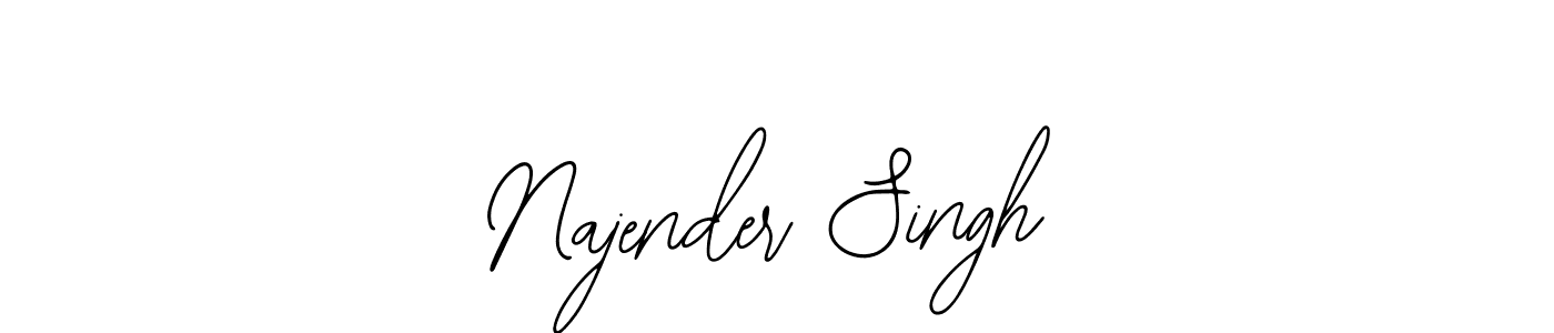 Create a beautiful signature design for name Najender Singh. With this signature (Bearetta-2O07w) fonts, you can make a handwritten signature for free. Najender Singh signature style 12 images and pictures png