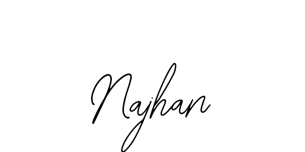 You should practise on your own different ways (Bearetta-2O07w) to write your name (Najhan) in signature. don't let someone else do it for you. Najhan signature style 12 images and pictures png