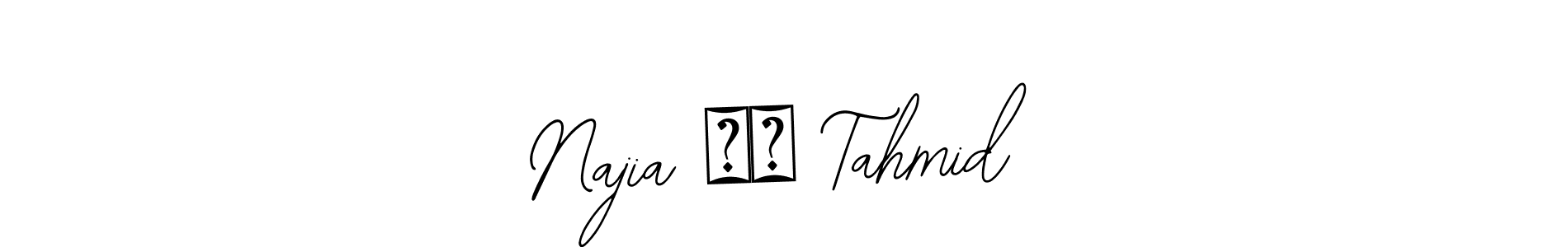 This is the best signature style for the Najia ❤️ Tahmid name. Also you like these signature font (Bearetta-2O07w). Mix name signature. Najia ❤️ Tahmid signature style 12 images and pictures png