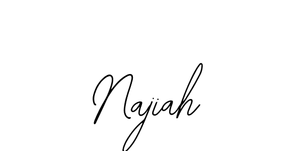 Use a signature maker to create a handwritten signature online. With this signature software, you can design (Bearetta-2O07w) your own signature for name Najiah. Najiah signature style 12 images and pictures png