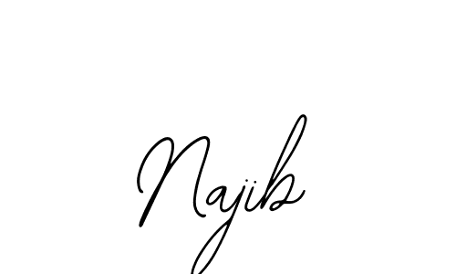 Use a signature maker to create a handwritten signature online. With this signature software, you can design (Bearetta-2O07w) your own signature for name Najib. Najib signature style 12 images and pictures png