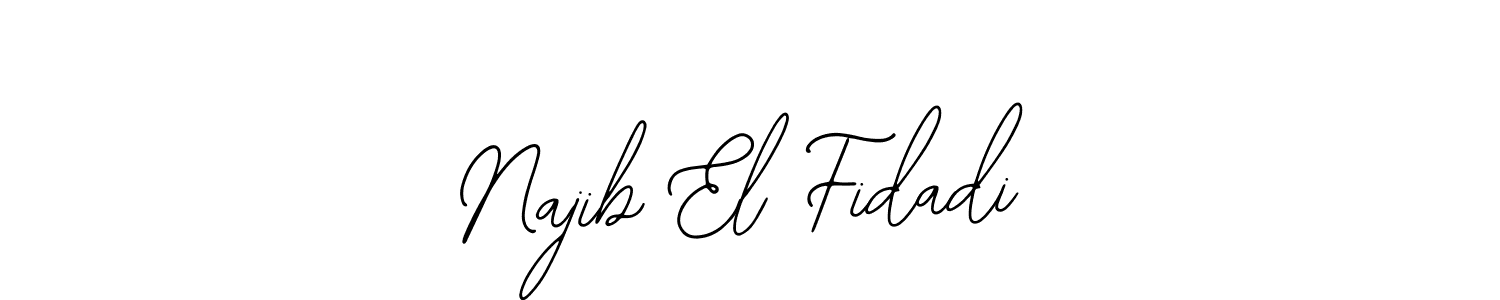 How to make Najib El Fidadi name signature. Use Bearetta-2O07w style for creating short signs online. This is the latest handwritten sign. Najib El Fidadi signature style 12 images and pictures png