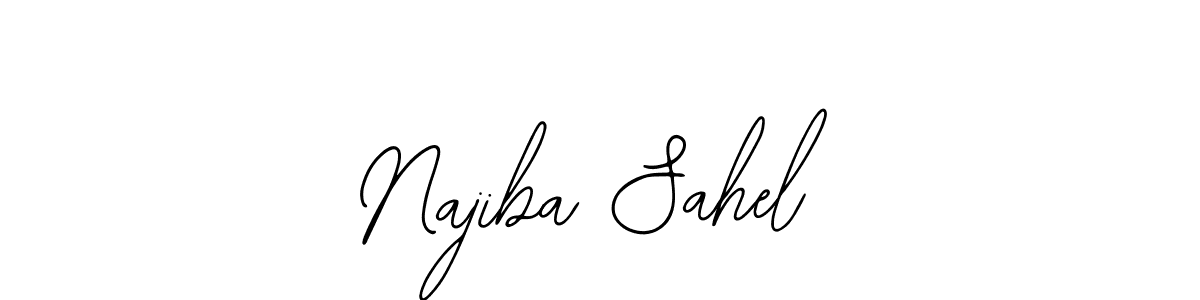 Similarly Bearetta-2O07w is the best handwritten signature design. Signature creator online .You can use it as an online autograph creator for name Najiba Sahel. Najiba Sahel signature style 12 images and pictures png