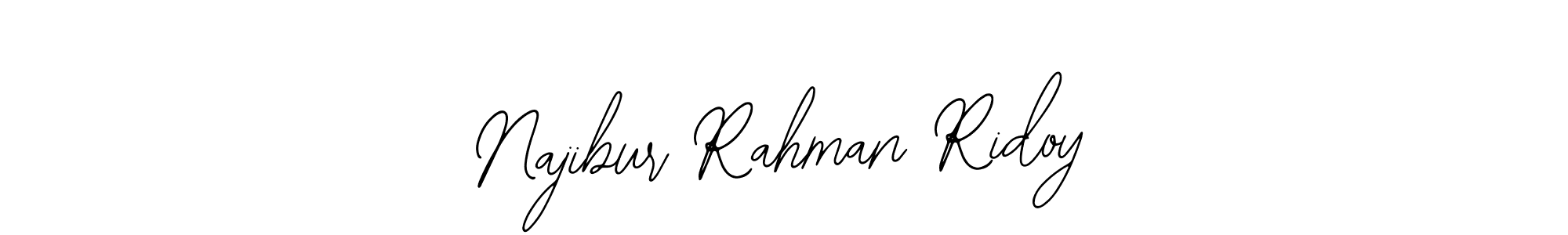Use a signature maker to create a handwritten signature online. With this signature software, you can design (Bearetta-2O07w) your own signature for name Najibur Rahman Ridoy. Najibur Rahman Ridoy signature style 12 images and pictures png
