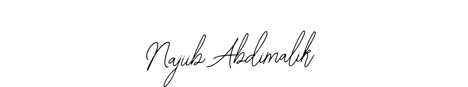 Also we have Najiib Abdimalik name is the best signature style. Create professional handwritten signature collection using Bearetta-2O07w autograph style. Najiib Abdimalik signature style 12 images and pictures png