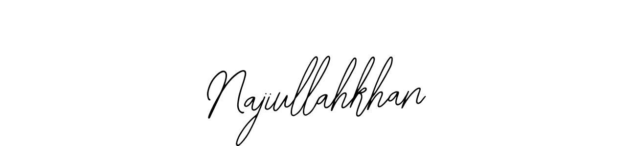 Bearetta-2O07w is a professional signature style that is perfect for those who want to add a touch of class to their signature. It is also a great choice for those who want to make their signature more unique. Get Najiullahkhan name to fancy signature for free. Najiullahkhan signature style 12 images and pictures png