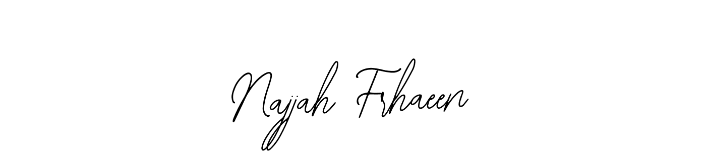 Design your own signature with our free online signature maker. With this signature software, you can create a handwritten (Bearetta-2O07w) signature for name Najjah Frhaeen. Najjah Frhaeen signature style 12 images and pictures png