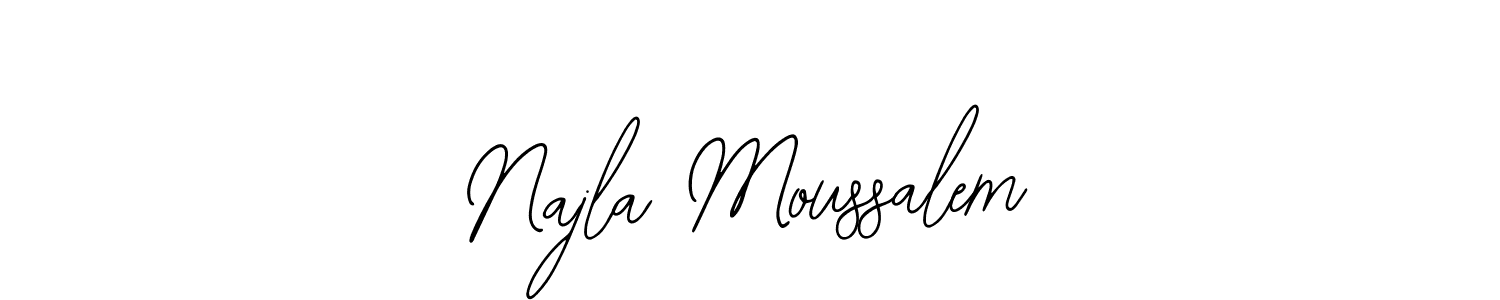 The best way (Bearetta-2O07w) to make a short signature is to pick only two or three words in your name. The name Najla Moussalem include a total of six letters. For converting this name. Najla Moussalem signature style 12 images and pictures png