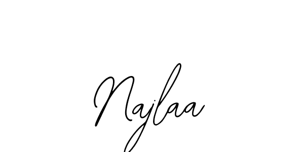 How to make Najlaa name signature. Use Bearetta-2O07w style for creating short signs online. This is the latest handwritten sign. Najlaa signature style 12 images and pictures png