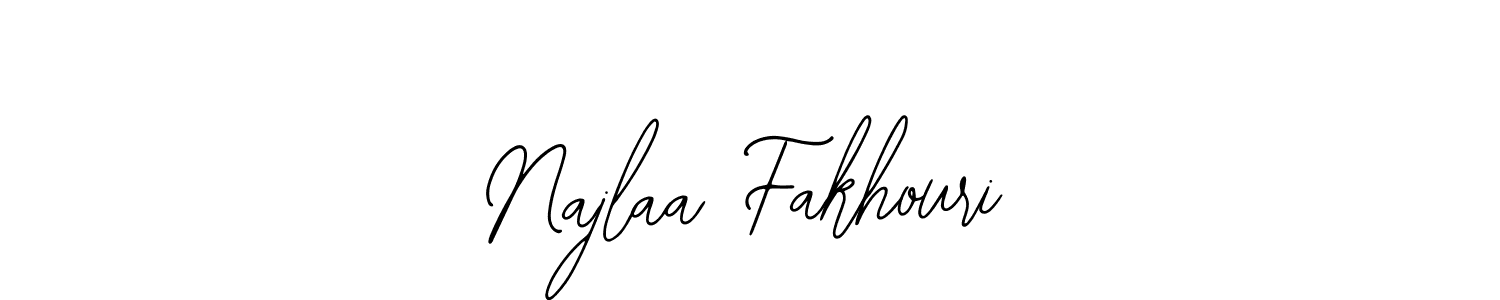 Also You can easily find your signature by using the search form. We will create Najlaa Fakhouri name handwritten signature images for you free of cost using Bearetta-2O07w sign style. Najlaa Fakhouri signature style 12 images and pictures png