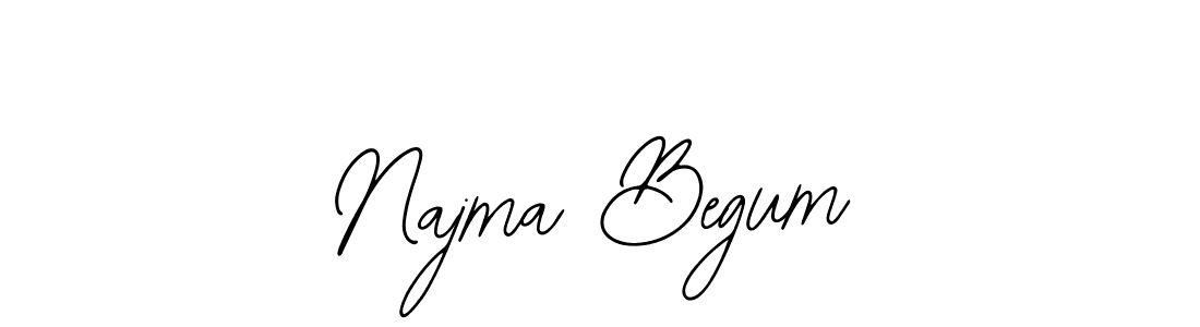 How to make Najma Begum name signature. Use Bearetta-2O07w style for creating short signs online. This is the latest handwritten sign. Najma Begum signature style 12 images and pictures png