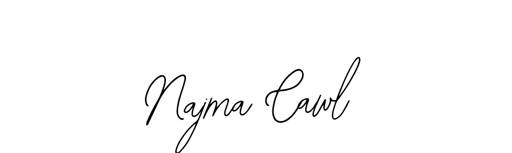 Also You can easily find your signature by using the search form. We will create Najma Cawl name handwritten signature images for you free of cost using Bearetta-2O07w sign style. Najma Cawl signature style 12 images and pictures png