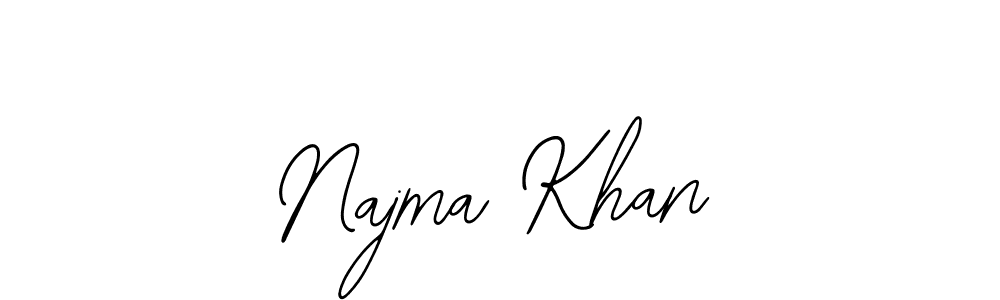 Use a signature maker to create a handwritten signature online. With this signature software, you can design (Bearetta-2O07w) your own signature for name Najma Khan. Najma Khan signature style 12 images and pictures png