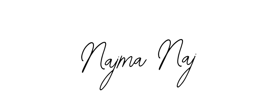 You should practise on your own different ways (Bearetta-2O07w) to write your name (Najma Naj) in signature. don't let someone else do it for you. Najma Naj signature style 12 images and pictures png