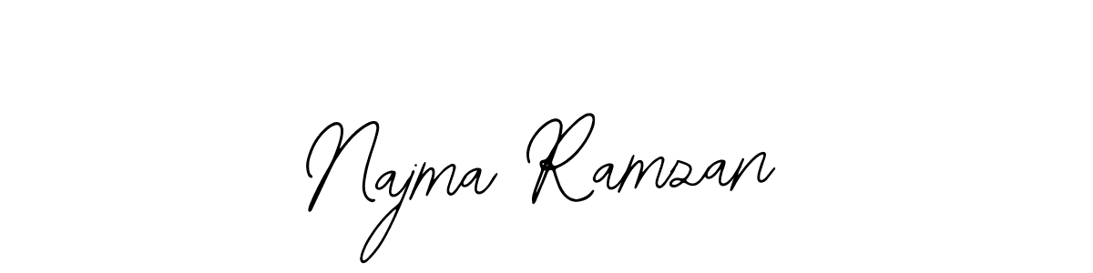 Also we have Najma Ramzan name is the best signature style. Create professional handwritten signature collection using Bearetta-2O07w autograph style. Najma Ramzan signature style 12 images and pictures png