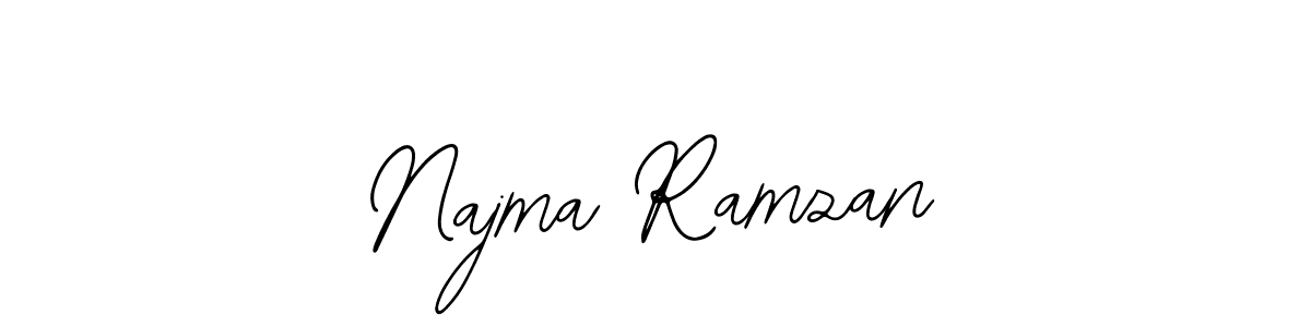 Make a beautiful signature design for name Najma Ramzan. With this signature (Bearetta-2O07w) style, you can create a handwritten signature for free. Najma Ramzan signature style 12 images and pictures png