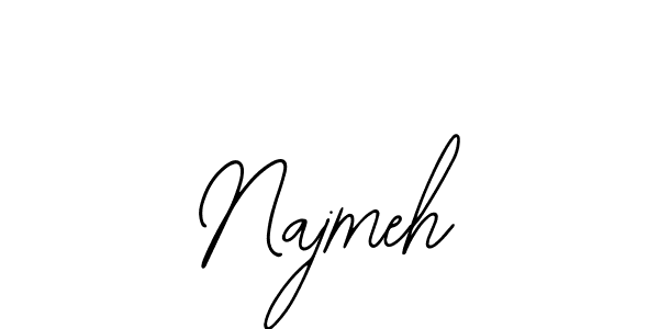 How to make Najmeh signature? Bearetta-2O07w is a professional autograph style. Create handwritten signature for Najmeh name. Najmeh signature style 12 images and pictures png