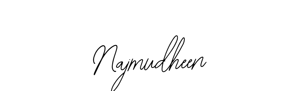 How to make Najmudheen name signature. Use Bearetta-2O07w style for creating short signs online. This is the latest handwritten sign. Najmudheen signature style 12 images and pictures png