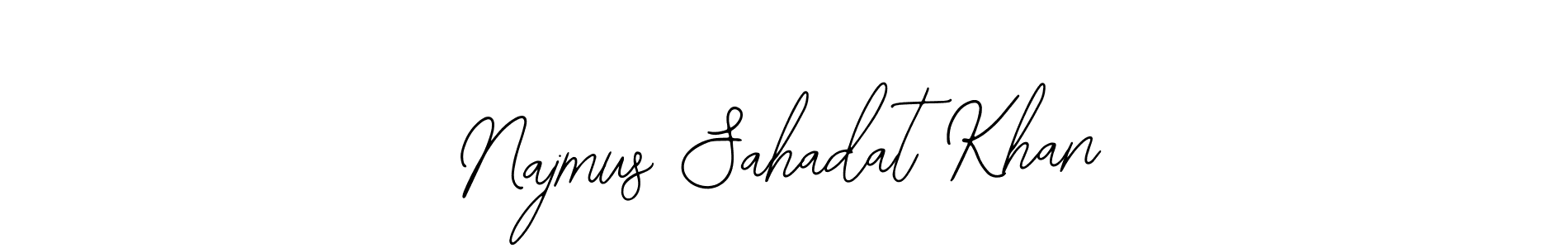Make a beautiful signature design for name Najmus Sahadat Khan. With this signature (Bearetta-2O07w) style, you can create a handwritten signature for free. Najmus Sahadat Khan signature style 12 images and pictures png