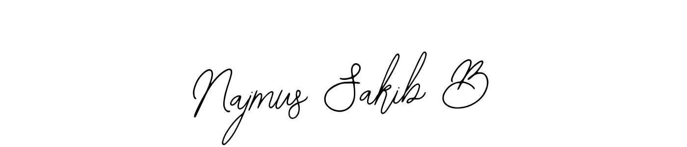 Design your own signature with our free online signature maker. With this signature software, you can create a handwritten (Bearetta-2O07w) signature for name Najmus Sakib B. Najmus Sakib B signature style 12 images and pictures png
