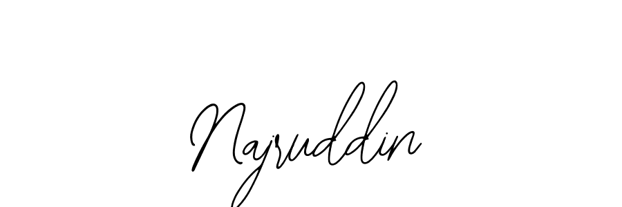 How to make Najruddin name signature. Use Bearetta-2O07w style for creating short signs online. This is the latest handwritten sign. Najruddin signature style 12 images and pictures png