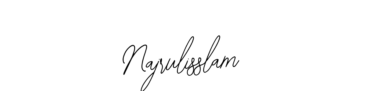 How to make Najrulisslam name signature. Use Bearetta-2O07w style for creating short signs online. This is the latest handwritten sign. Najrulisslam signature style 12 images and pictures png